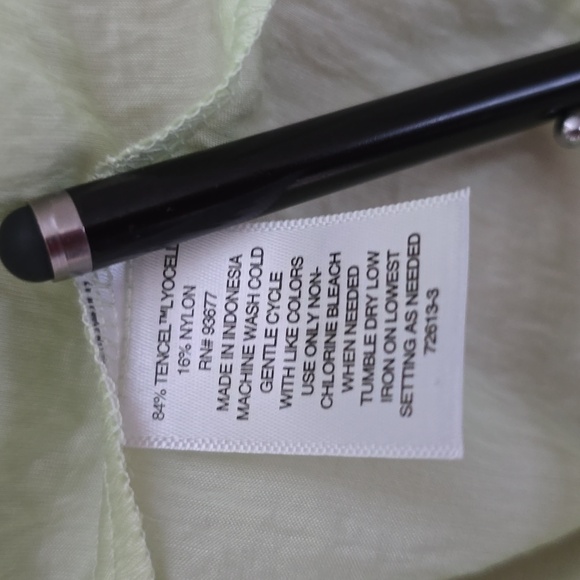 WORTHINGTON BRAND WOMEN'S LIME GREEN LONG SLEEVES FRONT BUTTON SHIRT SIZE XS - Picture 13 of 14